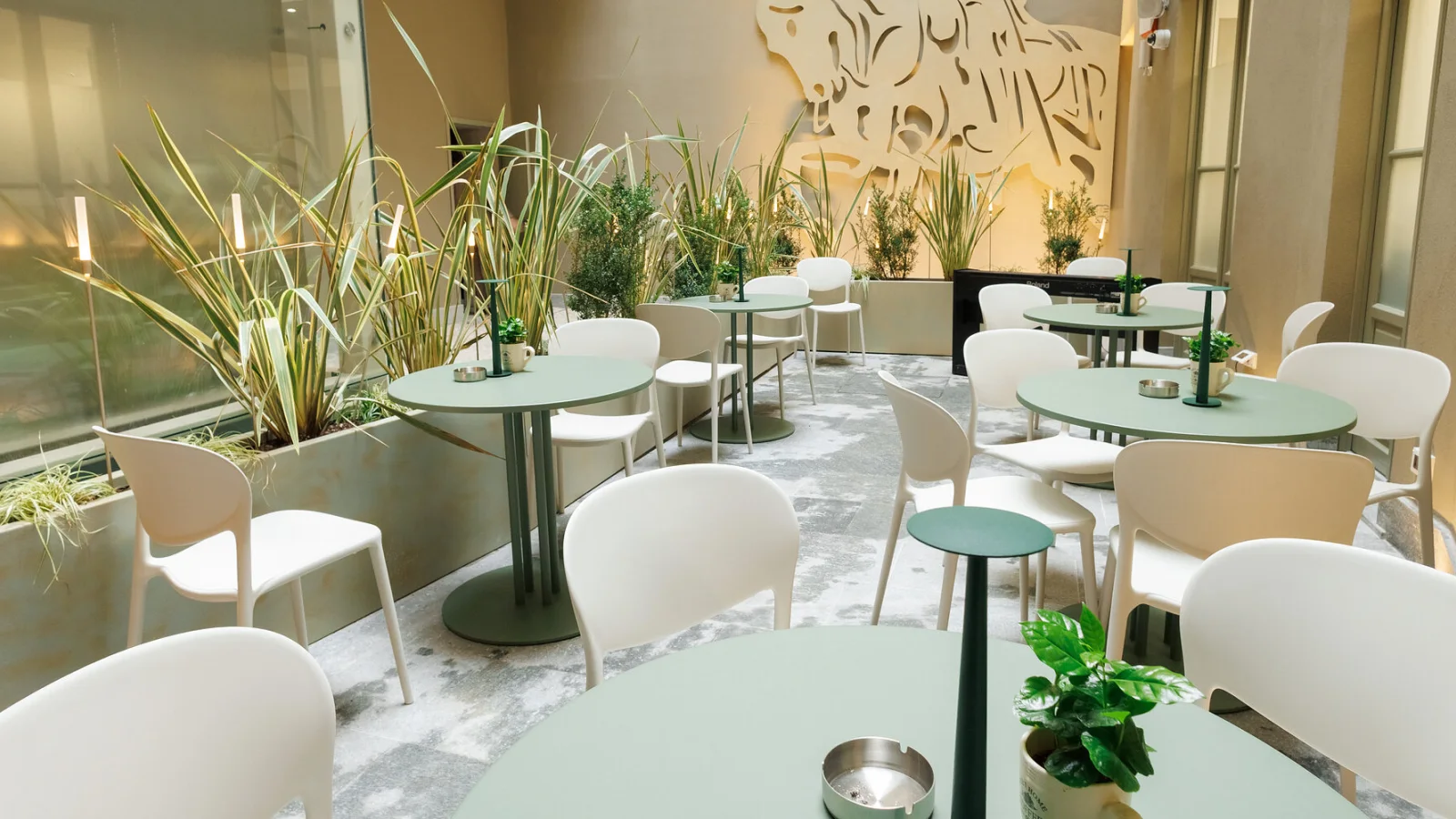 Il cortile di Caffè Borello per eventi e incontri